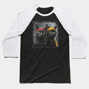 Tenage Ninja Cat Baseball T-Shirt